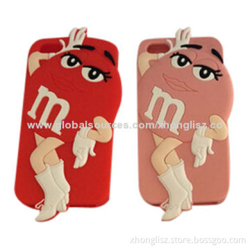 M&M Beans Design Silicone Mobile Phone Cases for iPhone Series, Easy-to-Carry